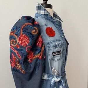 Handmade Denim Tunic Top